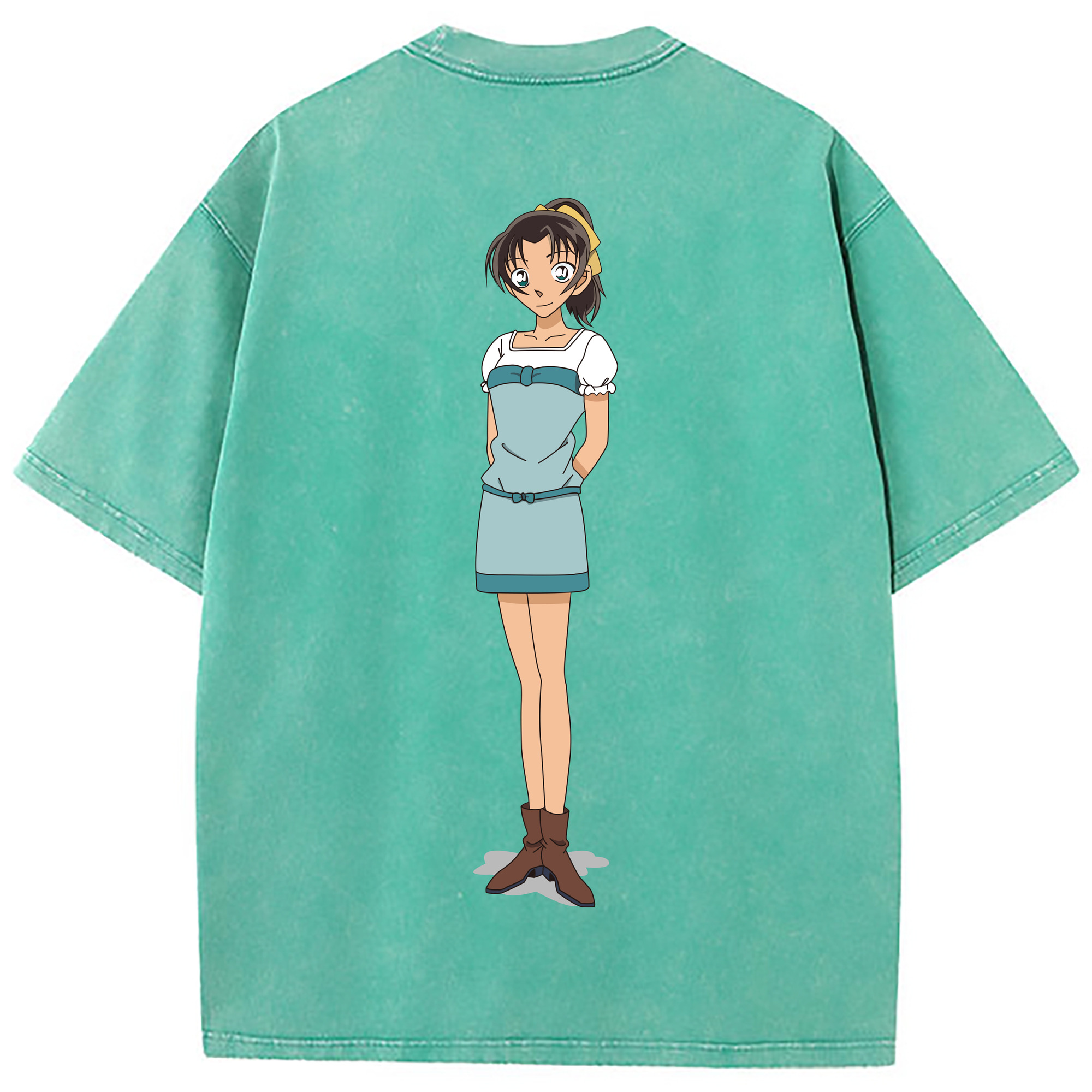 （画像用） 名探偵コナン Detective Conan 綿100% ヴィンテージ風 半袖Tシャツ（背面プリント）